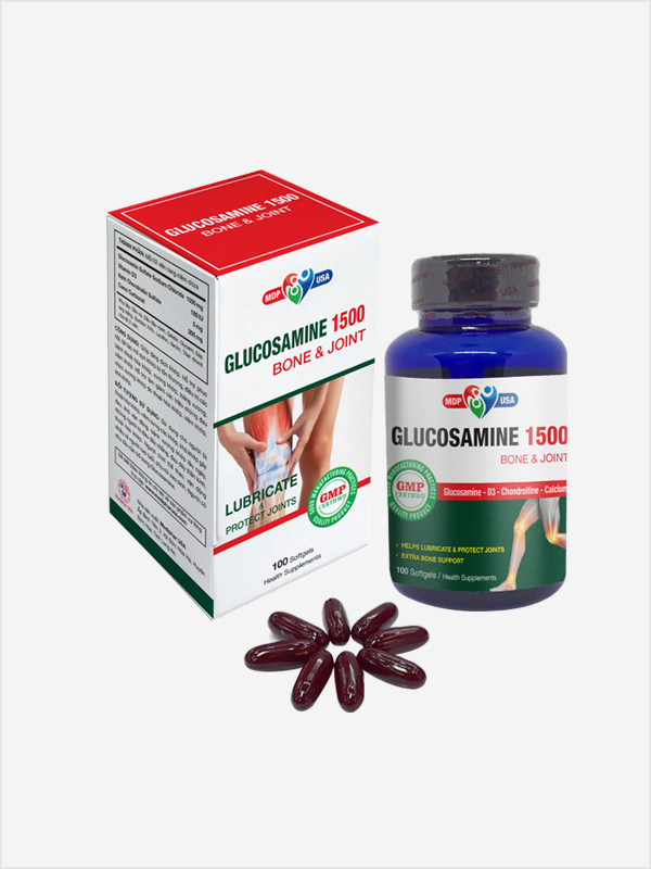 Glucosamin 1500mg Bone & Joint-lọ 100 viên nang mềm